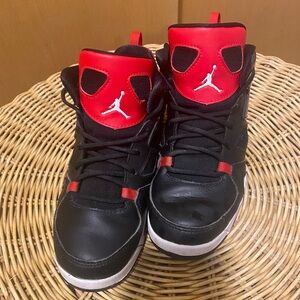 Jordan Kids Black and Red Sneakers